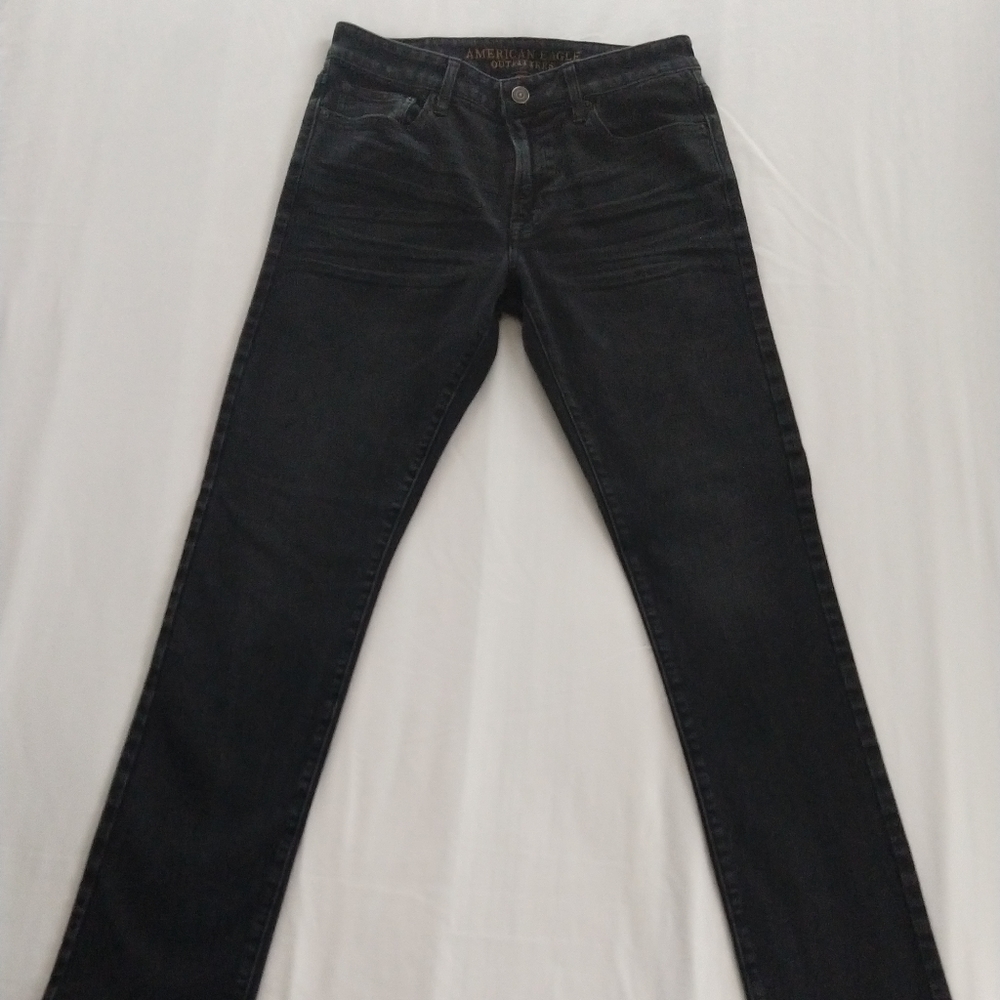 AEO American Eagle men's extreme flex black jeans